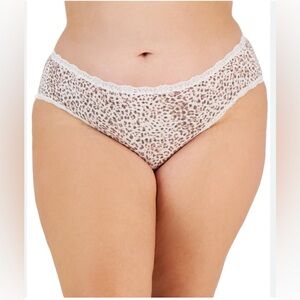 Jenni Plus Size Cotton  Lace Trim Panty